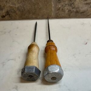 vintage Goodell USA tool awl wood handle for woodworking workbench shop art